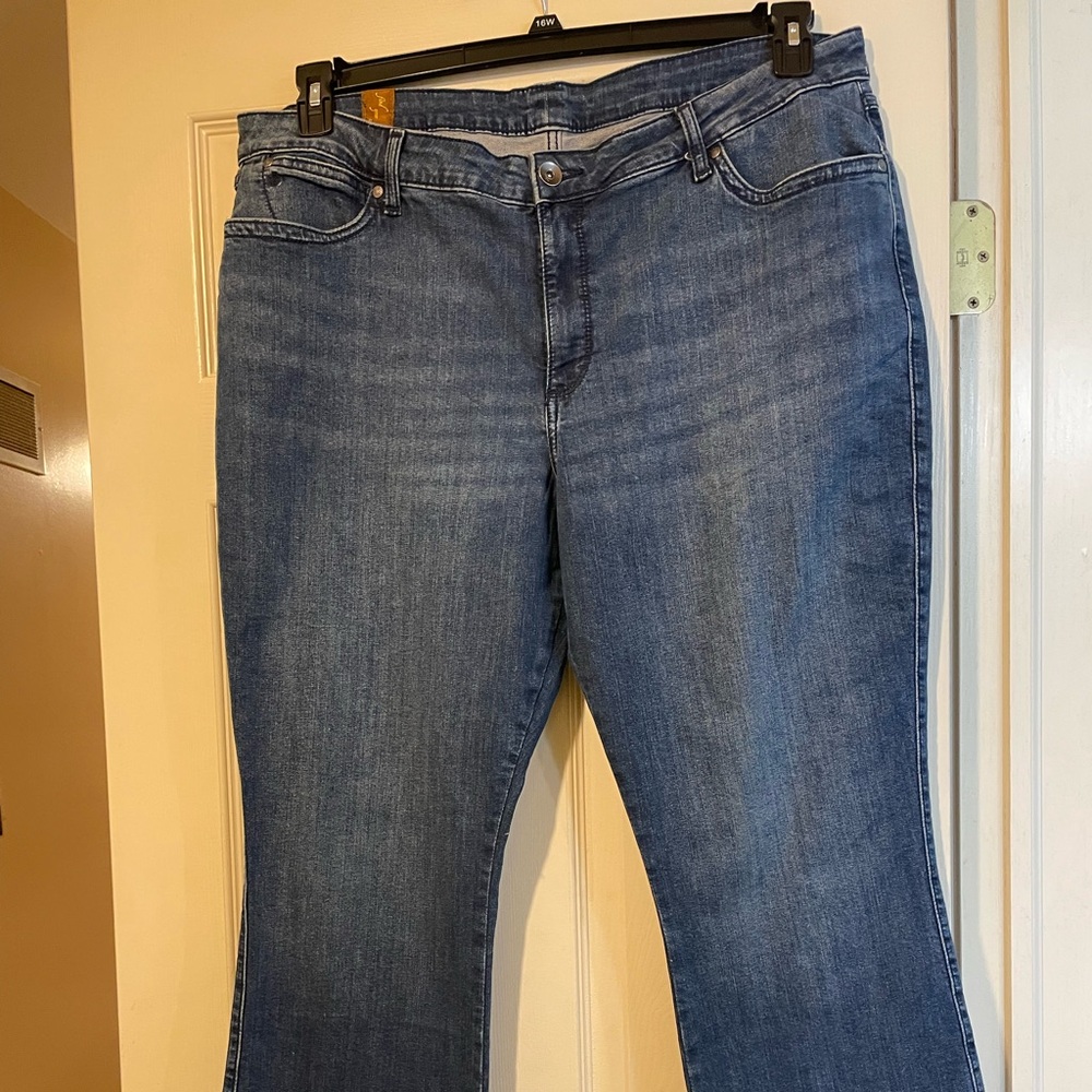 Aura Wrangler Women's Dark Blue Flare Jeans